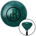 thumbnail image 1 of Black 4 Speed Shift Pattern - 4RDL Green Retro Metal Flake Shift Knob with M16 x 1.5, 1 of 1