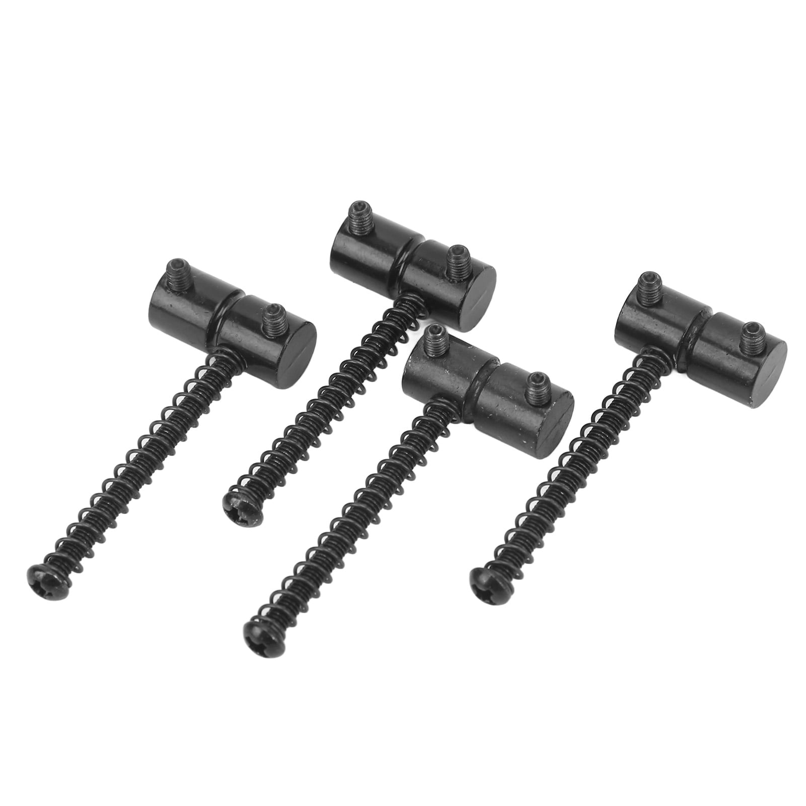 Black 4 String Bass Electric Guitar Bridge Saddle Replacement Set of 4