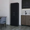 thumbnail image 1 of Black 4-door Pantry Cabinet With 5 Versatile Shelves For Kitchen 4 Doors And Function, 1 of 2