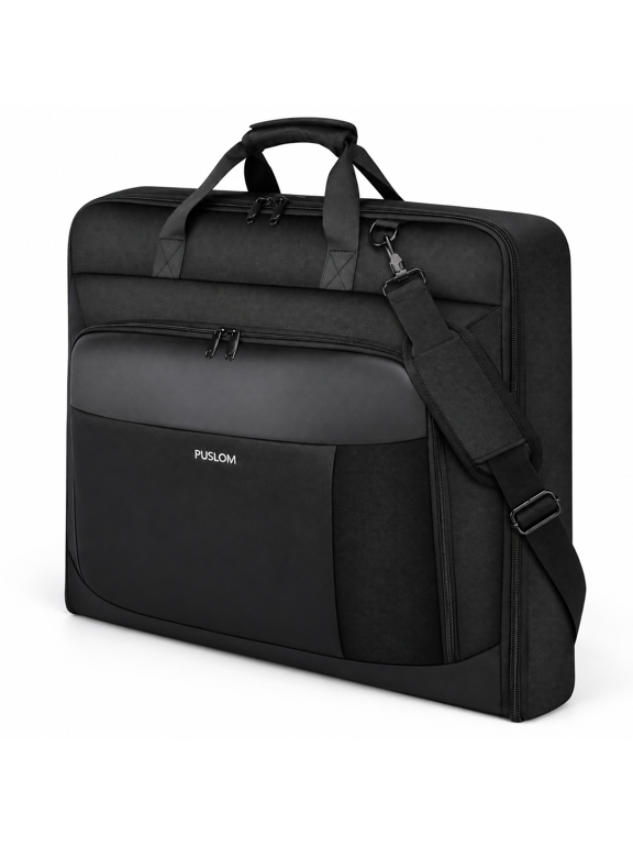 Black 40-inch Carry On Garment Bag Holds Up To 3 Suits Fits 15.6-inch Laptop