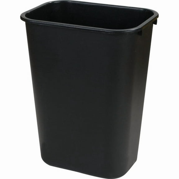 Black 41 Quart Plastic Soft-Sided Wastebasket