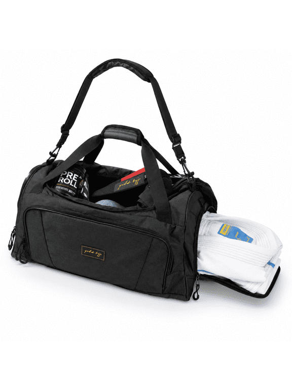 Black 44L Waterproof Duffel Bag for Jiu Jitsu, Martial Arts, MMA, Boxing and Gear