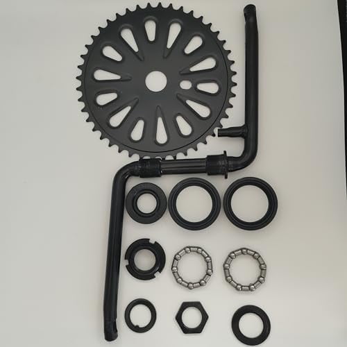 Black 44T Sprocket 2Cup Wide Pedal Crank Kit, One-Piece Crank, for 2- Stroke Motor,Gas Motorized Bicycle 48cc/66cc/80cc$$Sport & Recreation Other