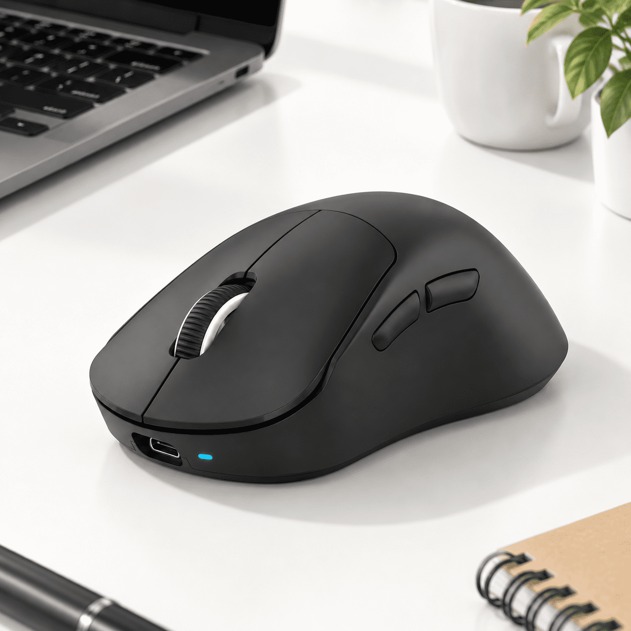 Computer Miouse Black 49g Wireless Dual-Mode USB-C Rechargeable Computer Mouse ...