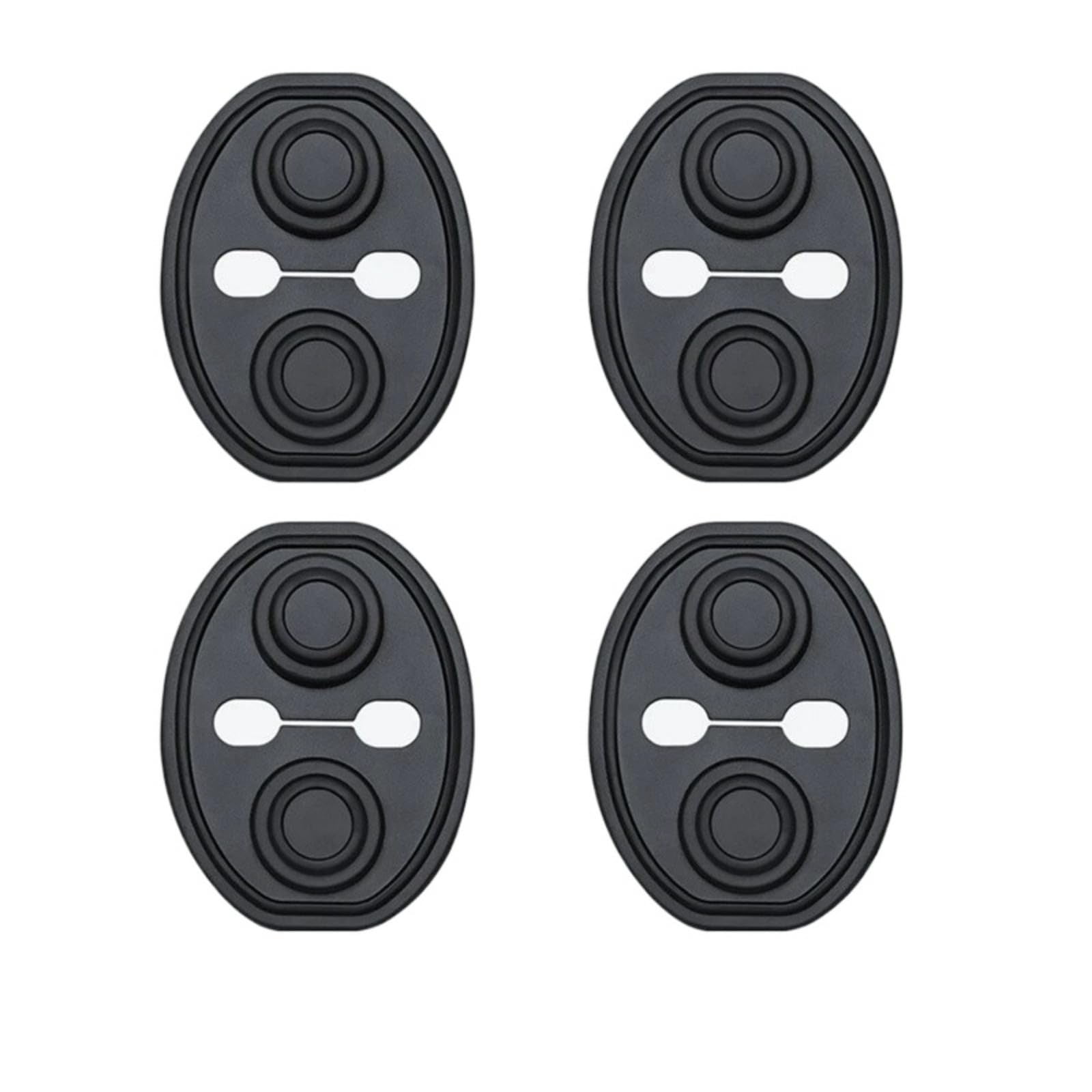 Black 4Pc Car Door Lock Silicone Cover Black Color For Vehicle ...
