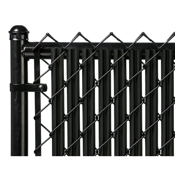 Black 4ft Ridged Slat for Chain Link Fence