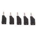 thumbnail image 1 of Black 4mm Banana , Closed Screw Type for Speaker Cable Wire Connectors 5Pcs, 1 of 7