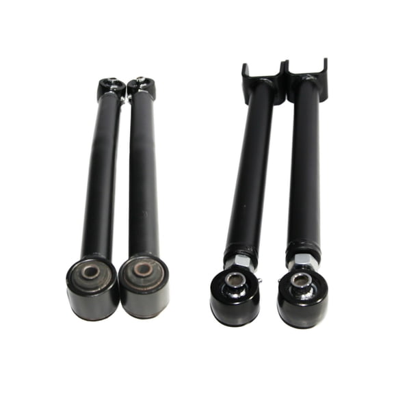 Black 4pc Front+Rear Upper Adj. Control Arm for 2007-2018 Jeep Wrangler 4WD/2WD Black 4pc Front+Rear Upper Adj. Control Arm for 2007-2018 Jeep Wrangler 4WD/2WD