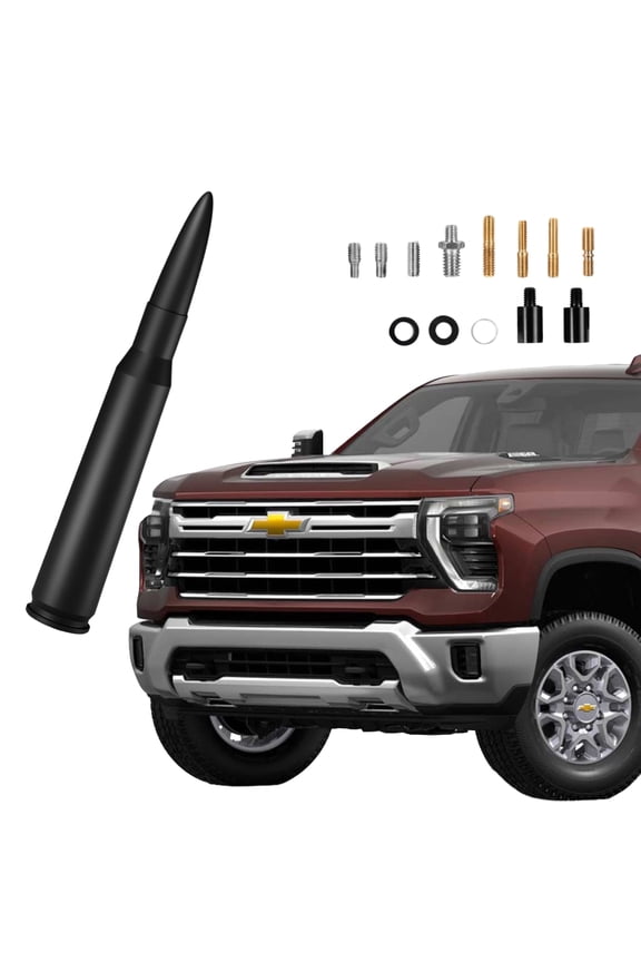 Black 5.3-Inch Aluminum Bullet Antenna,Suitable for Chevrolet Silverado,Ford,Jeep Cfically for Optimizing FM/AM Reception