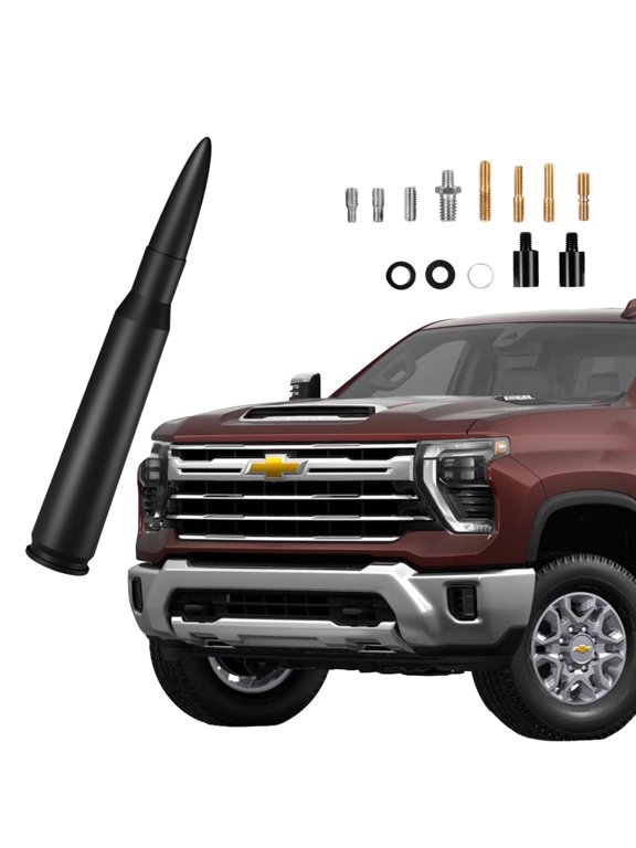Black 5.3-Inch Aluminum Bullet Antenna,Suitable for Chevrolet Silverado,Ford,Jeep Cfically for Optimizing FM/AM Reception