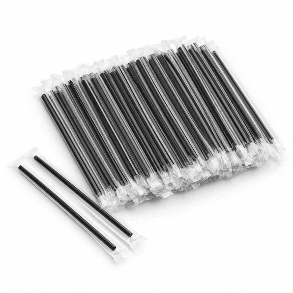 Black 5.75" Stirrer 1000 Pack Disposable Plastic Coffee Cocktail Drink Stir Sticks