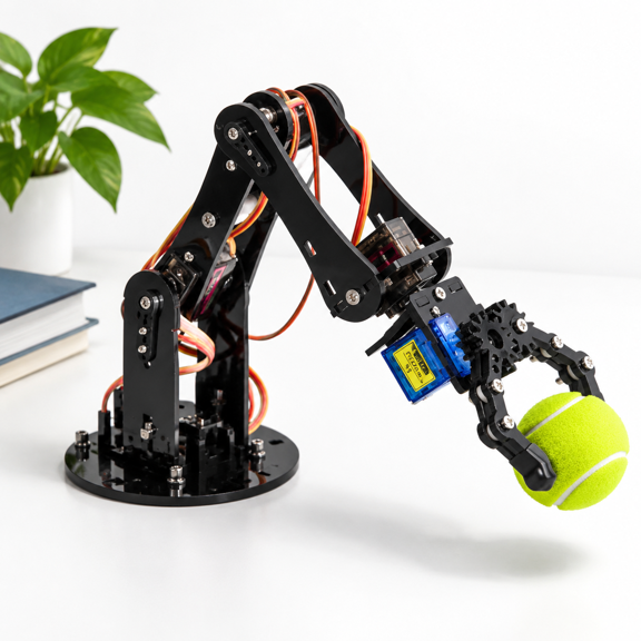 Black 5-DOF Robotic Arm Expansion STEM Coding Kit for Ages 12-16