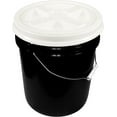 Black 5 Gallon 90 mil Bucket with Gamma Seal Lid (White) - Walmart.com