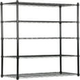 Black 5Shelf Heavy Duty Storage Wire Shelving Unit for Restaurant