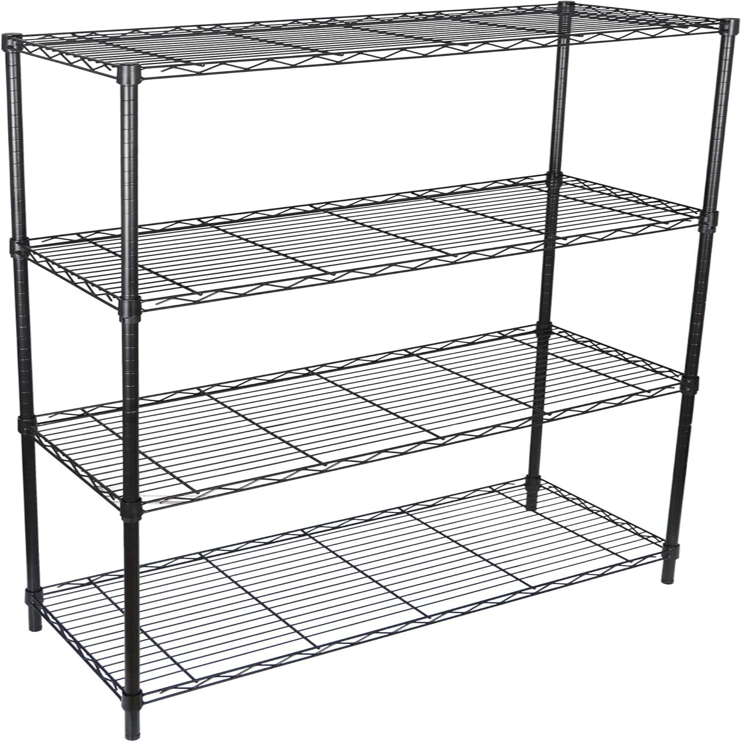 Black 5Shelf Heavy Duty Storage Wire Shelving Unit for Restaurant