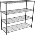 Black 5Shelf Heavy Duty Storage Wire Shelving Unit for Restaurant