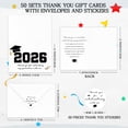 Black 50 Count 2026 Graduation Thank You Note Cards with Envelopes and ...