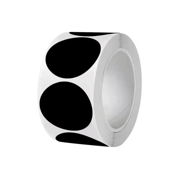 Black 500 Pcs 1 Inch Colored Dots Marking Stickers For Decoration Scrapbooking Gift Wrapping Craft Adhesive Labels Roll 0.11 Lb 1 Roll