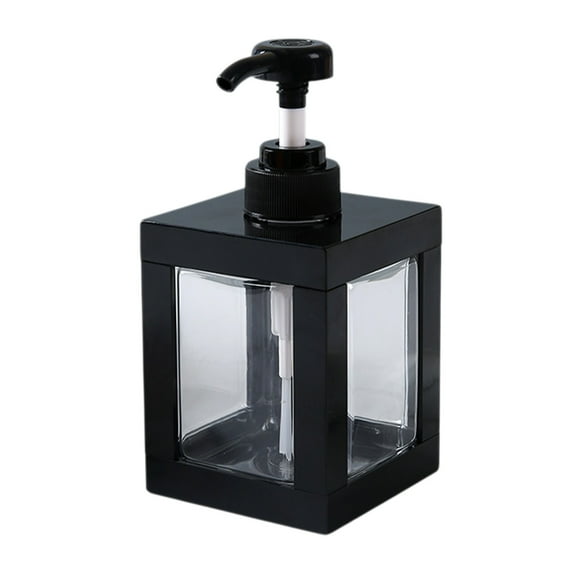 Black 500Ml Black Pump Dispenser Bottle Refillable Plastic Liquid Container For Shampoo Soap Bathroom Organizer Leakproof Bpa Free Design #165nW