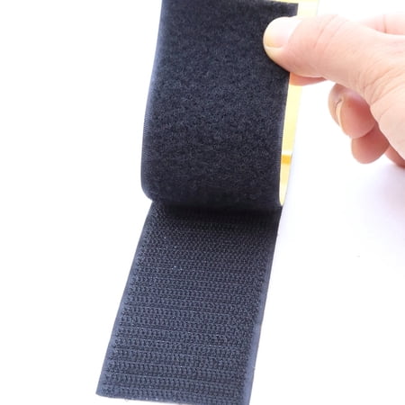 50mm Black Heavy Duty Hook and Loop - Ultimate Strength for Auto Carpets & Fabric