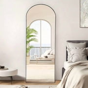 Black 59" X 16" arched Arched Full-Length Standing Floor Mirror   59 x 16