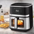 thumbnail image 1 of Black 5L Digital Air Fryer with CNC Display, Featuring A Transparent Small Window and Timing Function, Suitable for Home Kitchens., 1 of 5