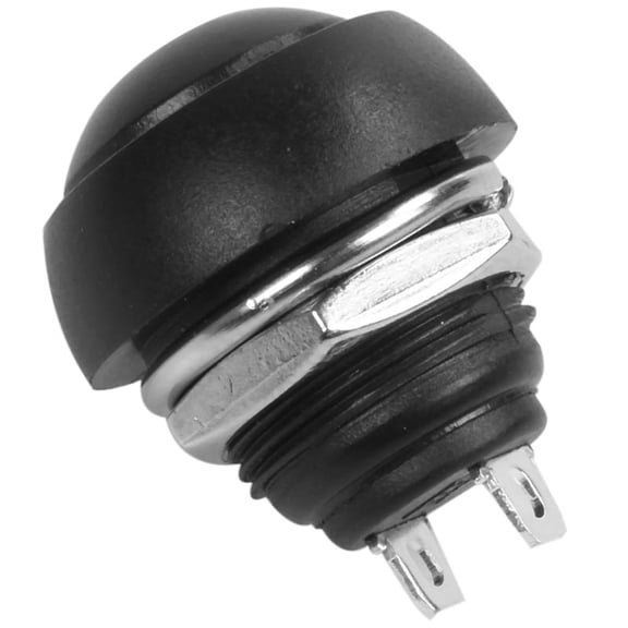 Black 5X Pcs 12mm Waterproof Momentary ON/OFF Push Button Round SPST Switch,5 x Waterproof Momentary Push Button Round SPST Switch,Black