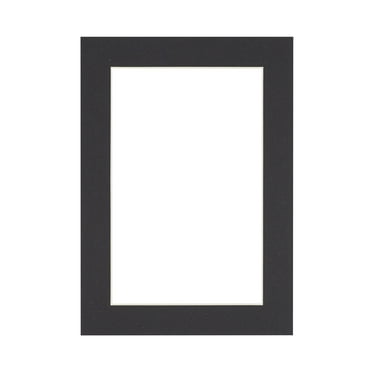 Black 5x7 White Picture Mats with White Core for 4x6 Pictures - Fits 5x7 Frame