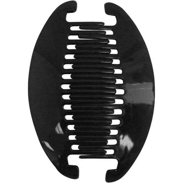 Black 6.5 inch Banana Clip Hair Clincher Interlocking Two Sides Hair Comb