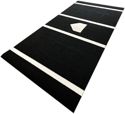 Heavy-Duty Baseball/Softball Batting Mat - 9.8x4.9ft With Home Plate, 5mm Backing