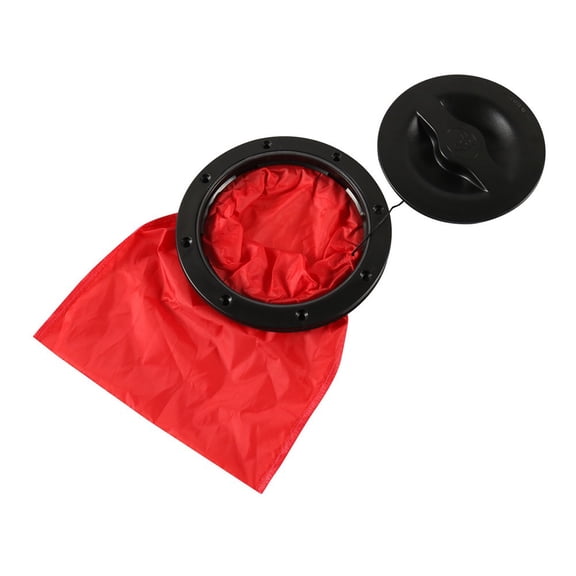 Black 6-Inch Deck Hatch Kit With Storage Bag, ABS Surfboard Cover Plate For Fishing for KAYAK Board, Waterproof Circular Port 8.1 Inch