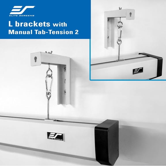 Black 6" L- for Projector Screens - Supports up to 115 lbs, Ideal for Wall or Ceiling Mount