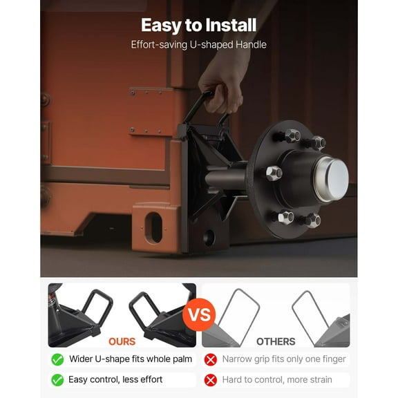 Black 6-Lug Shipping Container Wheels & Axle Kit with Ratchet Straps - Secure Transport Solution for 20-40ft Containers in Warehouse/Dock/Construction