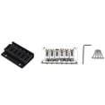 thumbnail image 1 of Black 6 String Fixed Hard Tail Guitar Bridge for Guitar & Hardtail Guitar Bridge Body Through for 6 String, 1 of 10