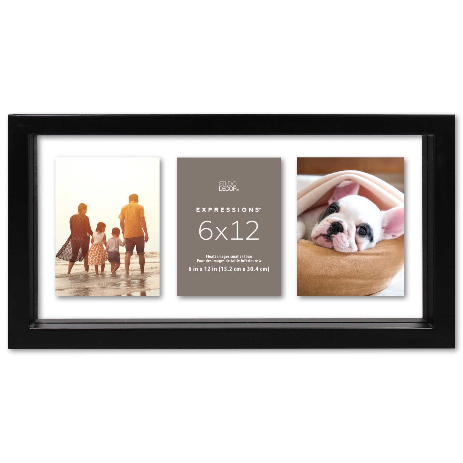 Black 6" x 12" Manufactured Wood Float Frame
