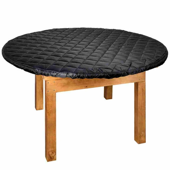 Black 60" Round Farm Table Cover - Protective by Chivari