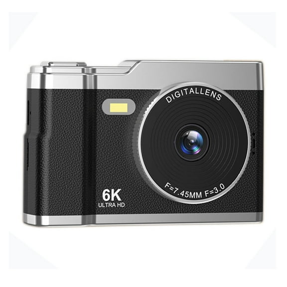 Black 64Mp Hd Digital Camera With 2.5 Inch Display And 8X Zoom For Student And Beginner Photographers
