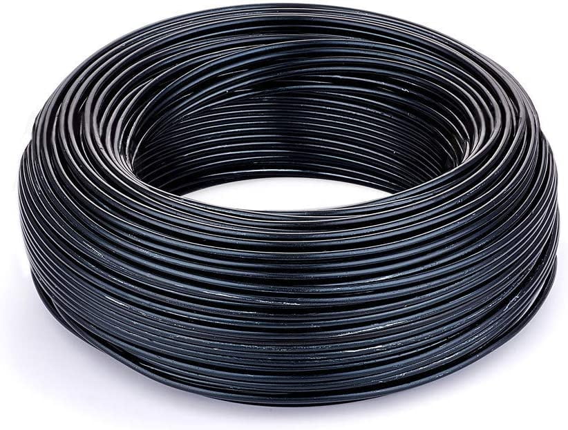 Black 650 Feet Aluminum Wire 12 18 Gauge Bendable Metal Craft Wire 1mm Flexible Sculpting Beading Wire for DIY Wrapped Jewelry Manual Arts Making Rainbow Projects