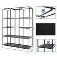 Black 67” Portable Closet Organizer 10 Shelves Extra Space Wardrobe