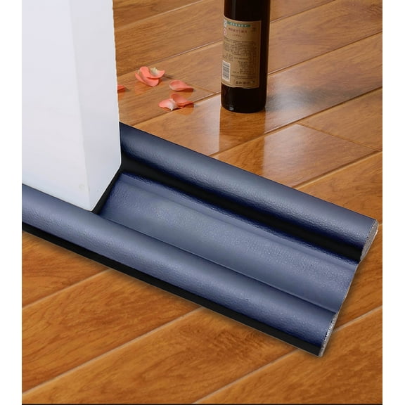 Black 6Pcs Double Door Draft Stopper Soundproof Windproof Dustproof Block Light Insect Resistant Under Door Noise Blocker 32 Inch