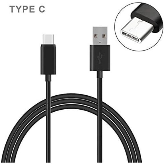 Black 6ft Long Type-C Cable Rapid Charger Sync USB Wire USB-C Power Data Link Cord Supports Fast Charging for Samsung Galaxy S8+ Samsung Galaxy S9