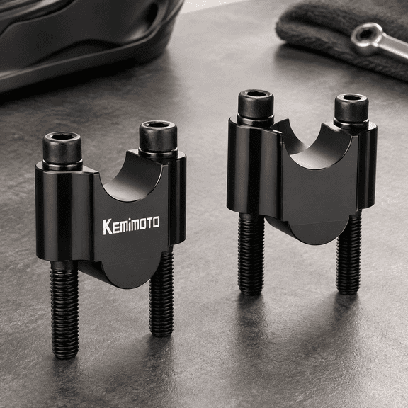 Black 7/8" Universal Aluminum Alloy Handlebar Risers for ATV Dirt Bikes