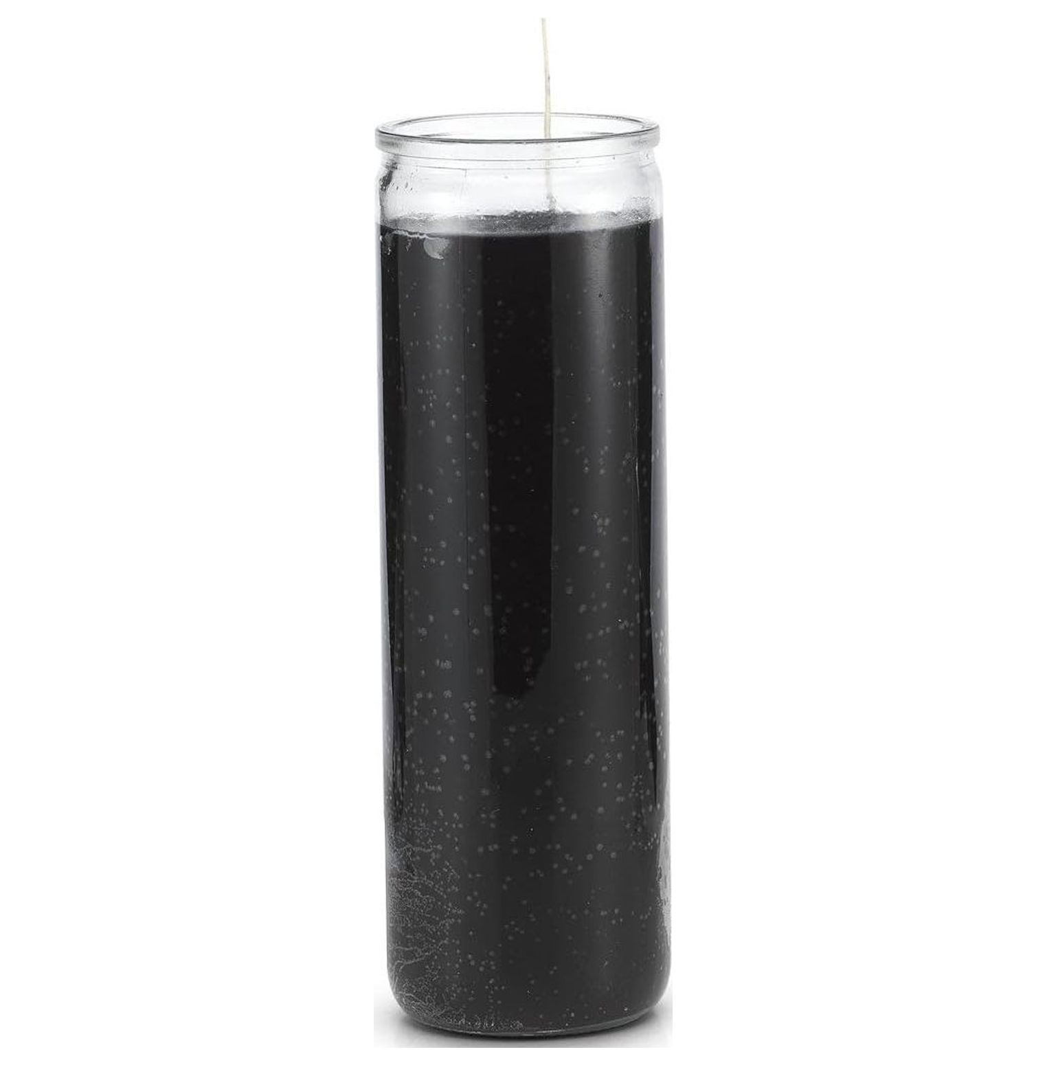 Black 7 Day Unscented 1 Color Candle in Glass