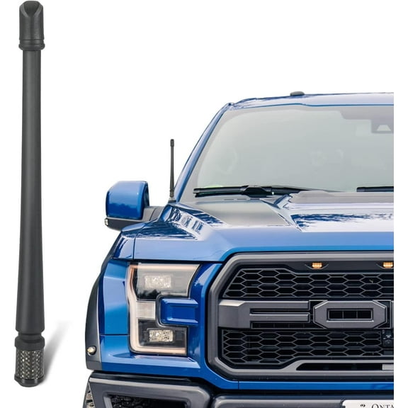 Black 7" Flexible Rubber Car Antenna for Ford F150 2009-2025,Ford F250 F350 2017-2025,Truck F-150 F-250 F-350 Bronco-Optimized FM/AM Reception Accessories