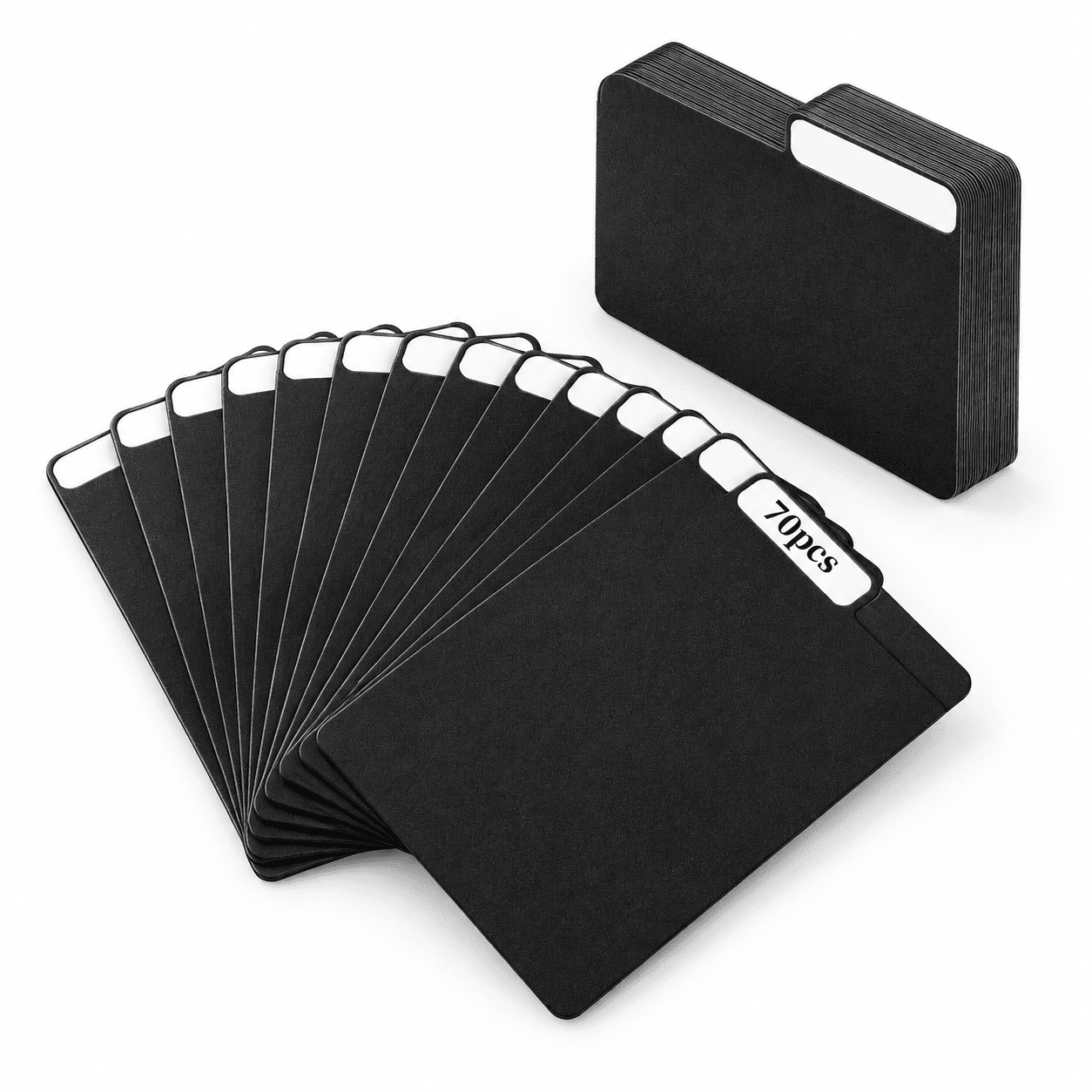 Black 70pcs PP Plastic Index Dividers for Comic Book Storage and ...