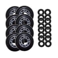 thumbnail image 1 of Black 72mm 82A Inline OUTDOOR Skate Wheels + ABEC 5'S, 1 of 1
