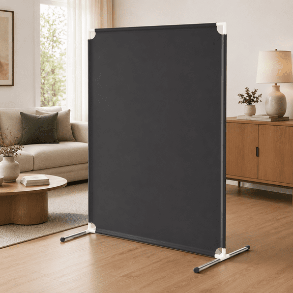 Black 75.6"*60" Single Panel Freestanding Room Divider Screen