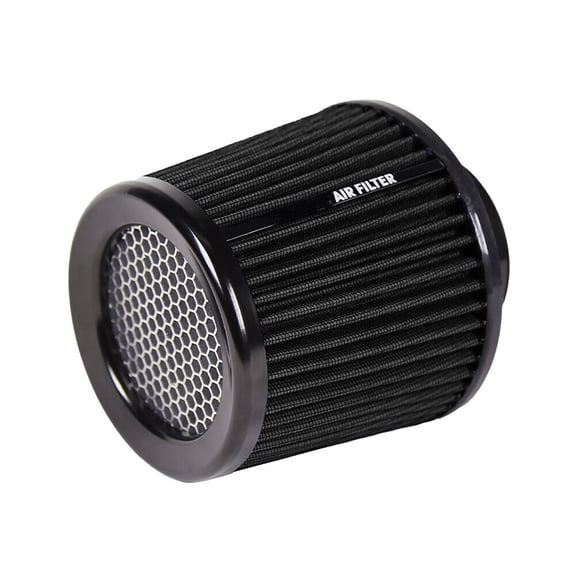 Black 76mm 3" Cold Air Intake Cone Replacement High Flow Inlet Dry Filter