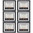 thumbnail image 1 of Studio Decor Black 8.5" x 11" Document Frame with Mat - Display Diplomas, Certificates, Documents - Includes Hanging Hardware - Bulk 6 Pack, 1 of 4