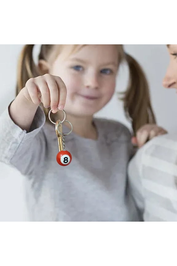 Black 8 Dice Keychain - Lucky Symbol, Durable Plastic, Fashion Accessory - for Keys/Bags, Daily Use, Positive Charm